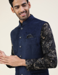Premium Embossed Sateen Tailored Fit Waistcoat
