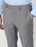 PV Linen Grey Pinstripes Trouser