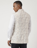 Tailored-Fit Linen-Blend Paisley Waistcoat