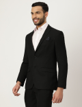 Textured Lapel Collar Blazer