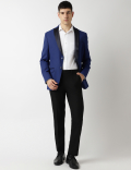 Slim Fit Plain Peaked Lapel Blazer