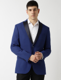 Slim Fit Plain Peaked Lapel Blazer