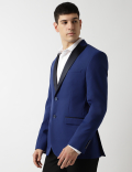 Slim Fit Plain Peaked Lapel Blazer