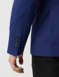 Slim Fit Plain Peaked Lapel Blazer
