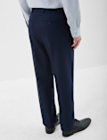Regular Fit Suit Trousers, Textured Finish