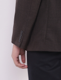 Checks Lapel Collar Blazer