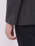 Checks Lapel Collar Blazer