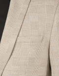 Check Jersey Blazer