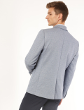 Textured Lapel Collar Blazer
