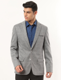 Checks Lapel Collar Blazer