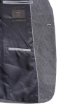 Linen Mix Striped Lapel Collar Blazer