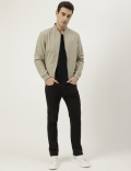 Plain Band Collar Jacket