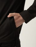 Slim Fit Striped Spread Collar Jacket