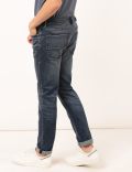 Cotton Mix Plain Tapered Fit Jeans