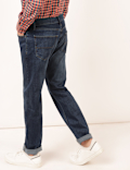 Cotton Mix Plain Regular Fit Jeans