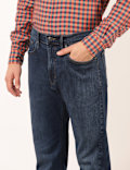 Cotton Mix Plain Regular Fit Jeans