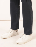 Cotton Mix Plain Regular Fit Trouser