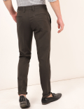 Pure Cotton Self Design Slim Fit Trouser