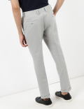 Textured Slim Fit Hem Roll Up Chinos