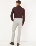 Cotton Mix Plain Regular Fit Trouser