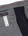 Pure Cotton Textured Slim Fit Trouser