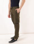 Cotton Mix Plain Regular Fit Trouser