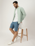 Cotton Mix Plain Regular Fit Shorts