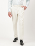 Cotton Mix Plain Slim Fit Trousers