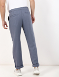 Linen Mix Plain Regular Fit Trouser
