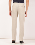 Linen Mix Plain Regular Fit Trouser