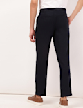 Linen Mix Plain Regular Fit Trouser