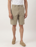 Cotton Mix Plain Regular Fit Shorts
