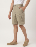 Cotton Mix Plain Regular Fit Shorts
