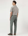 Regular Fit Pure Cotton Plain Trousers