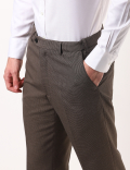 Poly Viscose Self Design Regular Fit Trouser