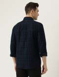 Pure Cotton Check Button Down Collar Shirt