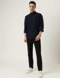 Pure Cotton Check Button Down Collar Shirt