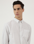 Pure Cotton Button Down Collar Shirt