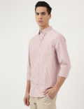 Pure Cotton Stripes Button Down Shirt