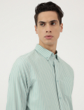 Pure Cotton Stripes Button Down Shirt