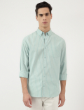 Pure Cotton Stripes Button Down Shirt