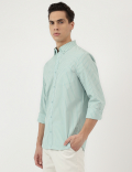 Pure Cotton Stripes Button Down Shirt