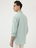 Pure Cotton Stripes Button Down Shirt