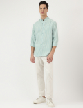 Pure Cotton Stripes Button Down Shirt