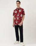 Pure Viscose Tropical Spread Collar Shirt