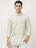 Linen Blend Striped Shirt
