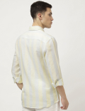 Linen Blend Striped Shirt