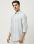 Linen Blend Striped Shirt