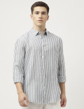 Linen Blend Striped Shirt