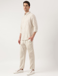Linen Blend Striped Shirt